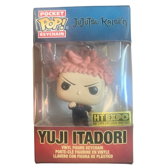 Funko Pocket Pop! Jujutsu Kaisen Yuji Itadori Keychain HT Expo Exclusive 2022 - Picture 1 of 7